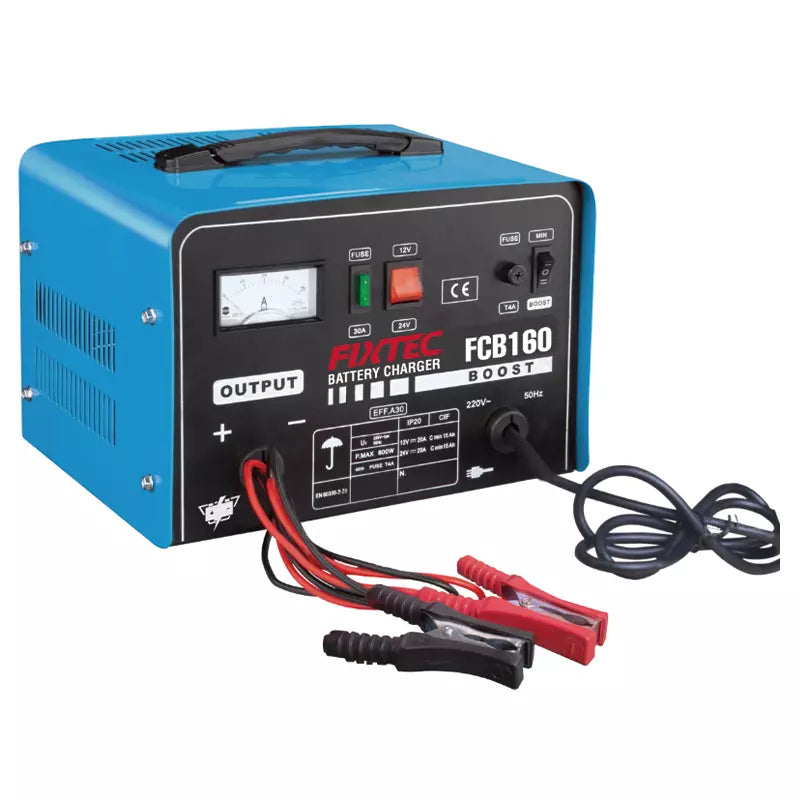 Car Battery Charger 6V/12V 6A – for Car, Van & Motorcycle Batteries - Fixtec