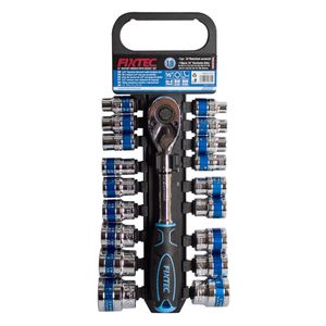 12-Piece 1/2" Ratchet & Socket Set - Fixtec
