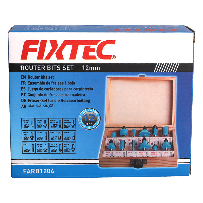 FIXTEC Router Bit Set 1/4 inch shank