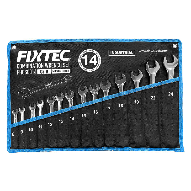 14-Piece Combination Spanner Set (8–17mm) - Fixtec