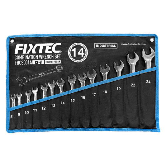 14-Piece Combination Spanner Set (8–17mm) – for Nut & Bolt Fastening - Fixtec
