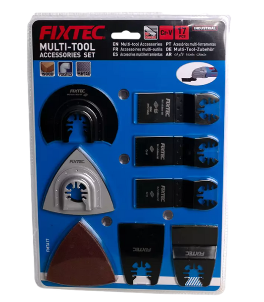 17-Piece Oscillating Multi-Tool Accessory Set – Cutting, Sanding & Scraping Blades - Fixtec