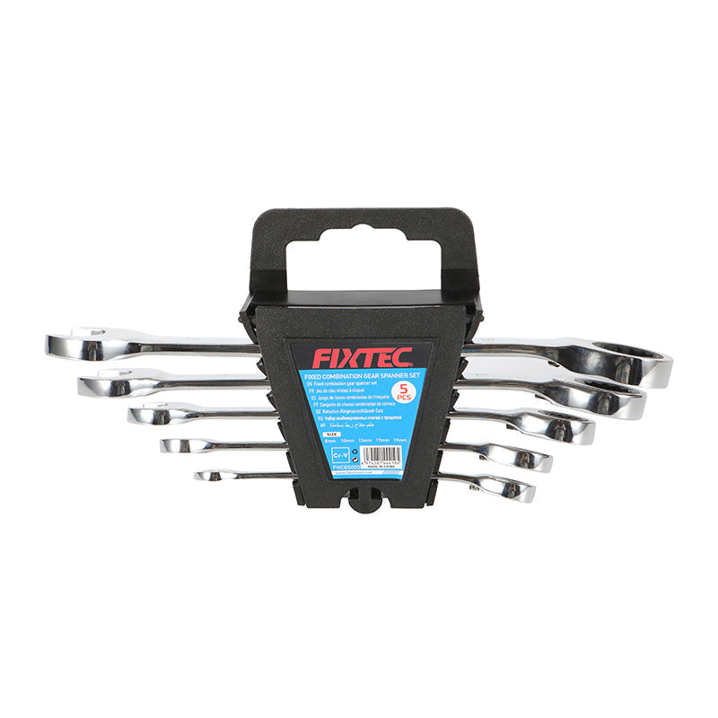 5-Piece Combination Gear Spanner Set - Fixtec