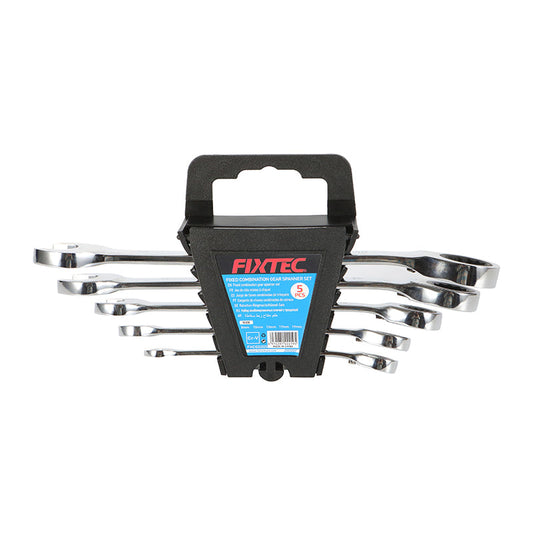 5-Piece Combination Gear Spanner Set – for Nut & Bolt Fastening - Fixtec