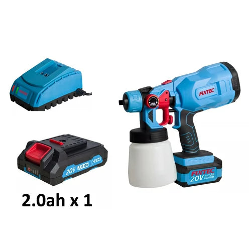20V Cordless Paint Spray Gun – Lightweight Electric Paint Sprayer - Fixtec