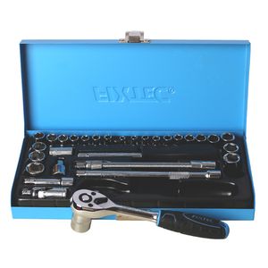 77-Piece Socket Set (1/4" & 1/2" Drive) - Fixtec