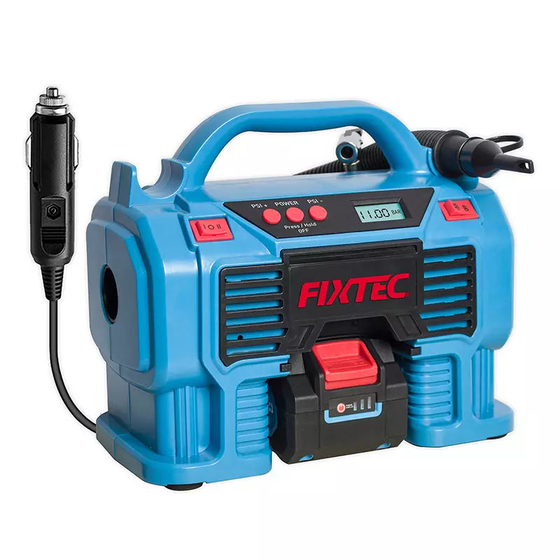 20V Cordless Handheld Tire Inflator – 160 PSI Dual-Power Air Pump with LCD Display - Fixtec