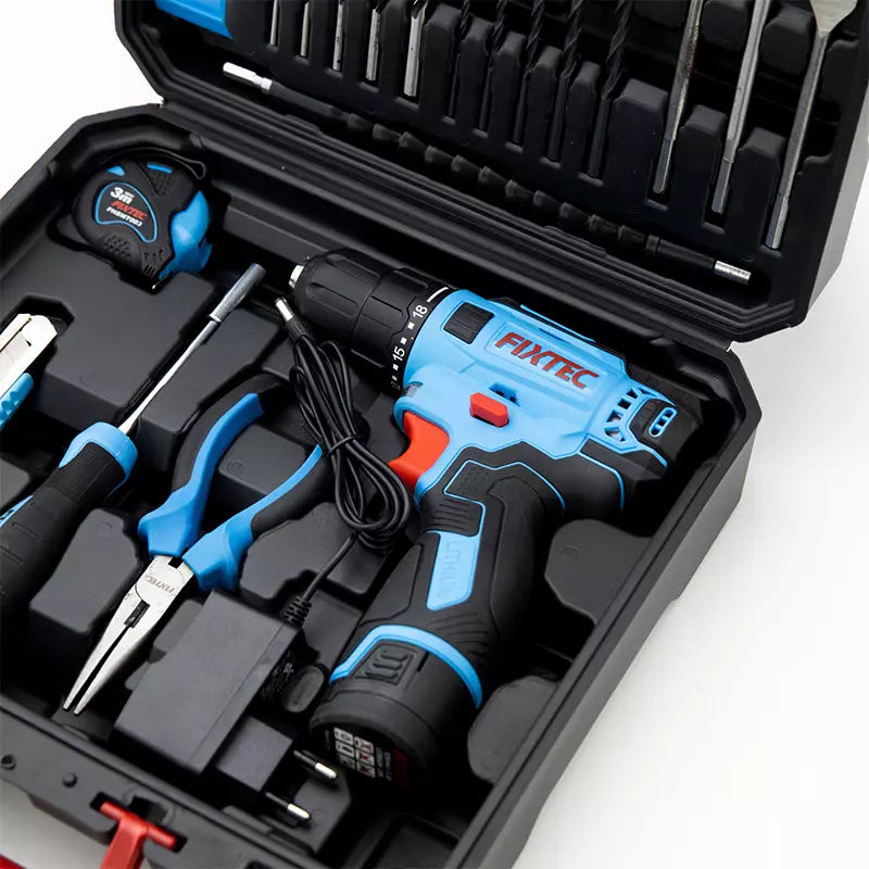 12V Cordless Drill Set with 60PCS Accessories - Fixtec